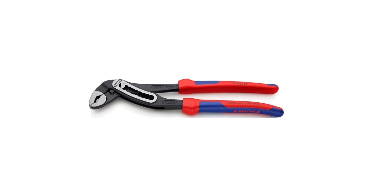 KNIPEXAlligator Waterpomptang 88 02 300 zweedse- / waterpomp-tang  (Rood/blauw, 300 mm)