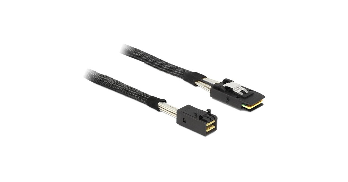 DeLOCKMini SAS HD SFF-8643 > Mini SAS SFF-8087 adapter  (Zwart, 1 meter)