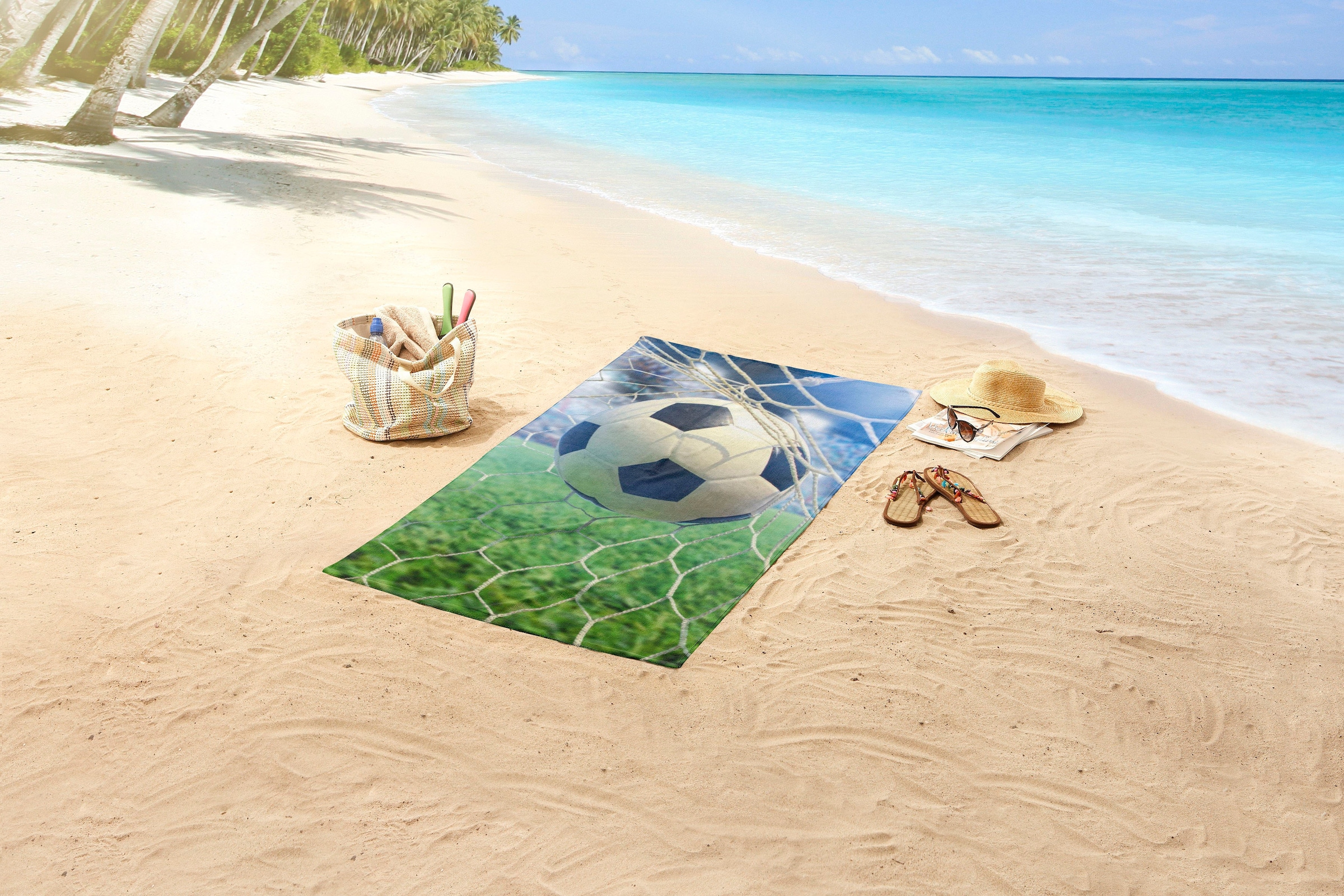 good morning Strandtuch »Sander« Mikrofaser, 75x150, Schnelltrocknend, Strand, Kind, Junge, Fussball