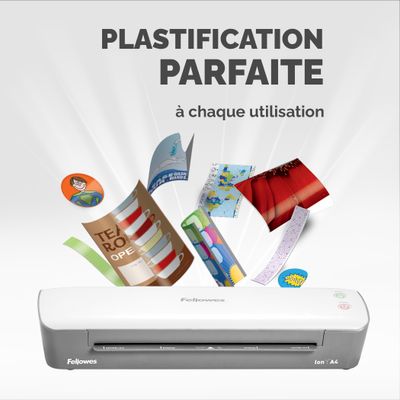 Fellowes Ion - Plastifieuse A4 - de 80 à 125 microns - anti-bourrage