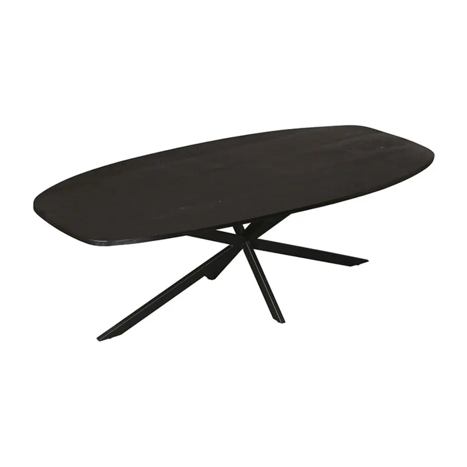 Furndea Eleanor eettafel Deens ovaal zwart - 100x200x76 cm