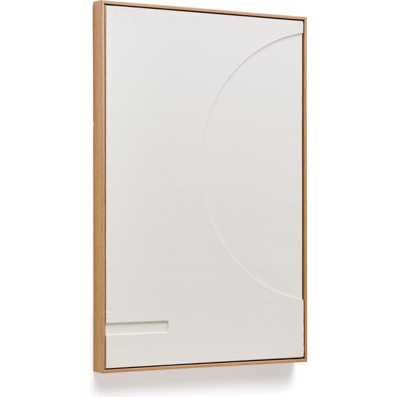 Tableau Sefri avec formes géométriques circulaires blanc 60 x 90 cm