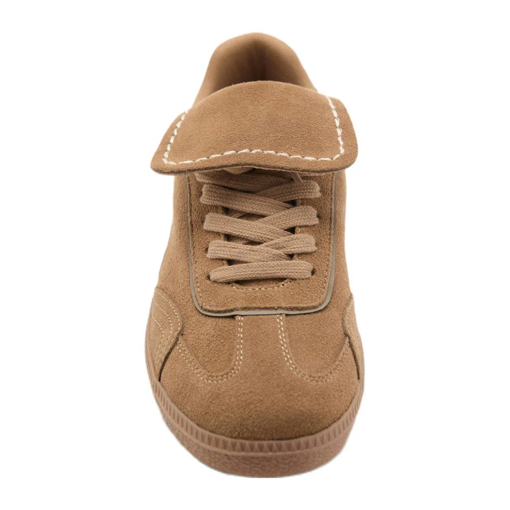 MANGO TEEN suède sneakers camel