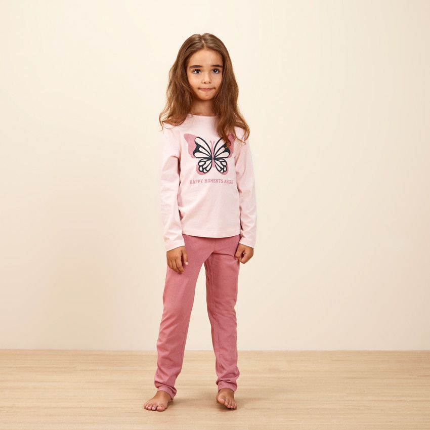 Pyjama 2 pièces en jersey pour fille - Multicolore