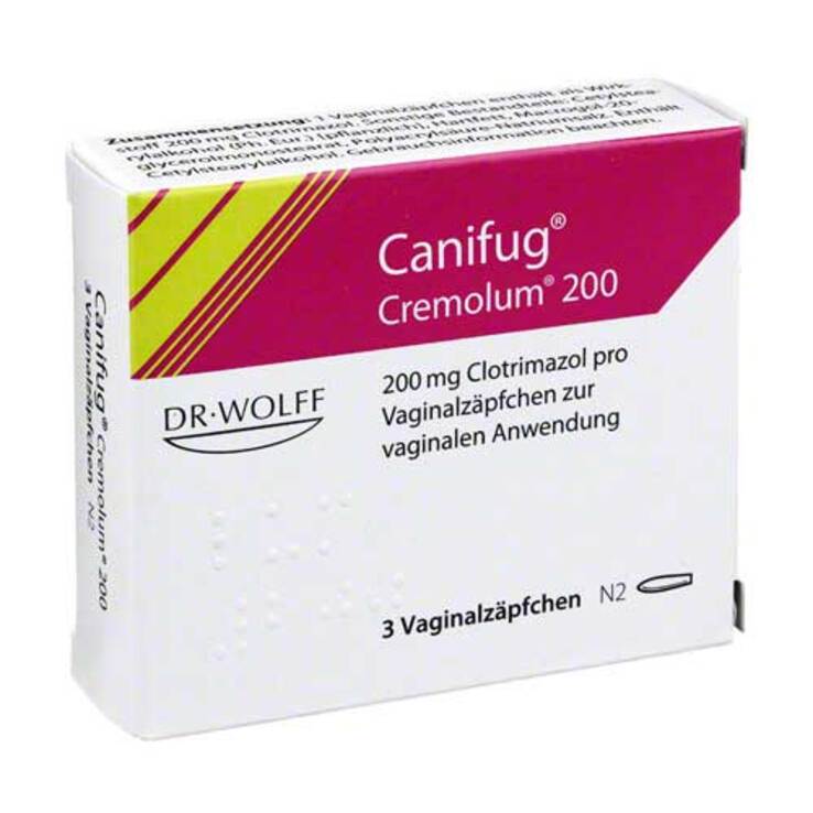 Canifug Cremolum 200 Vaginalsuppositorien, 3 St