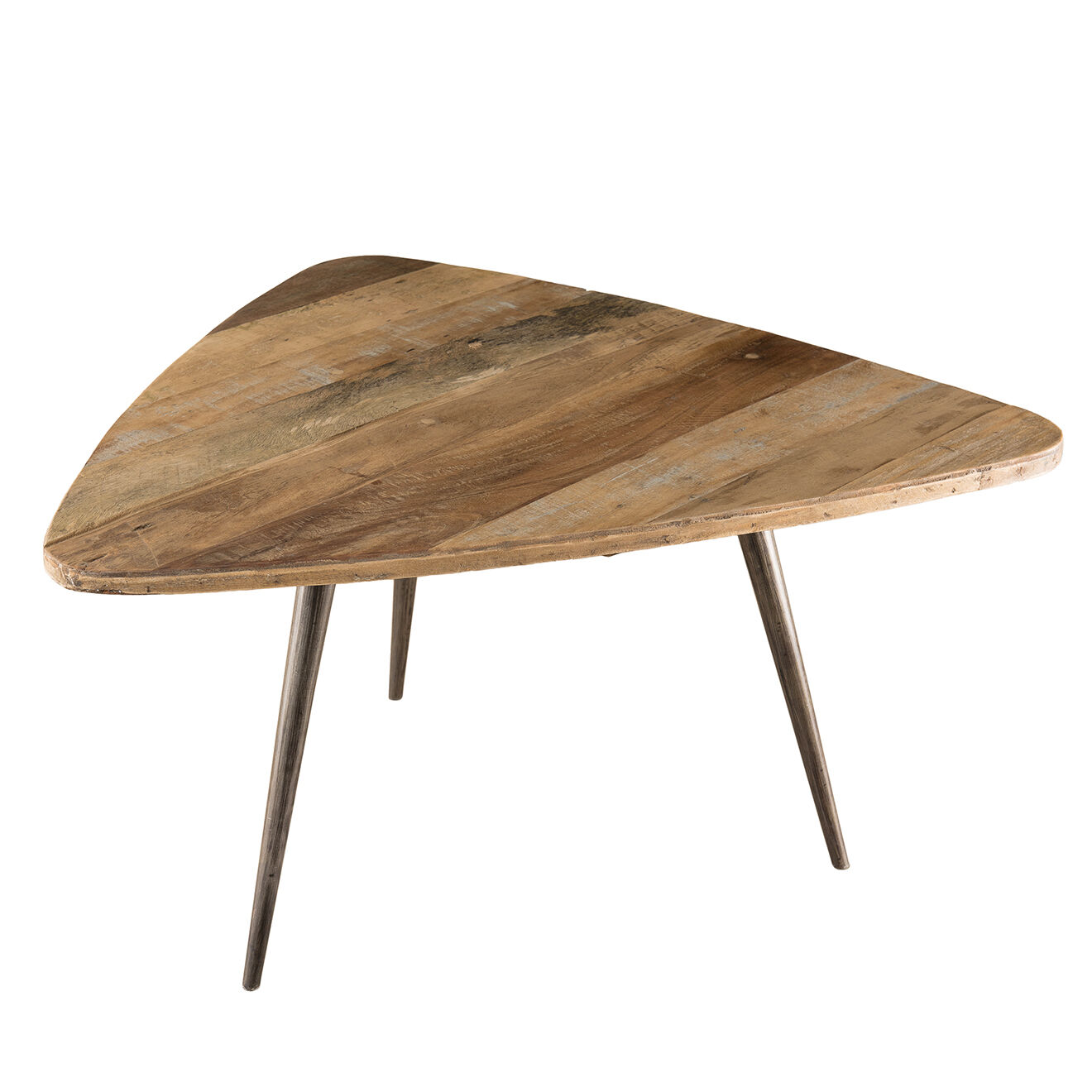 Macabane Table basse ovoide Sixtine teck - 75.5x70x40 cm