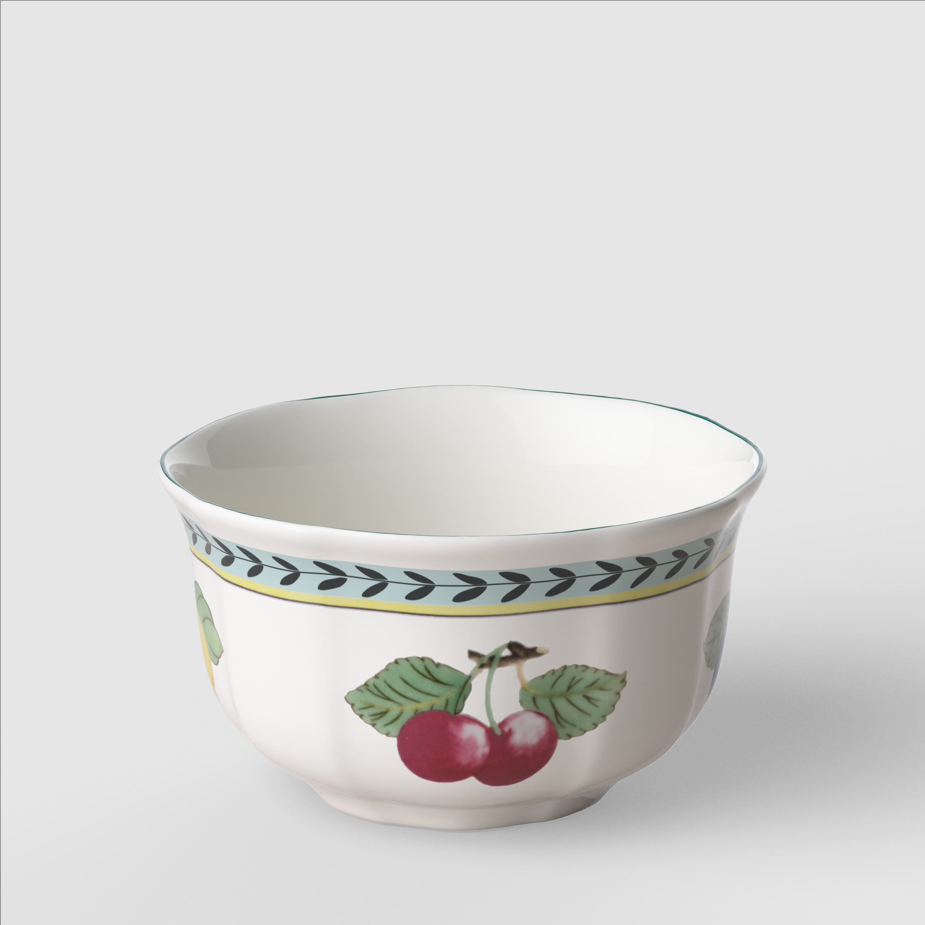 French Garden Salad serving bowl Multi-colored, 17 oz, Premium Porcelain