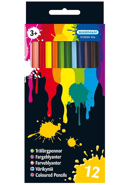 Tynne fargeblyanter 12pk