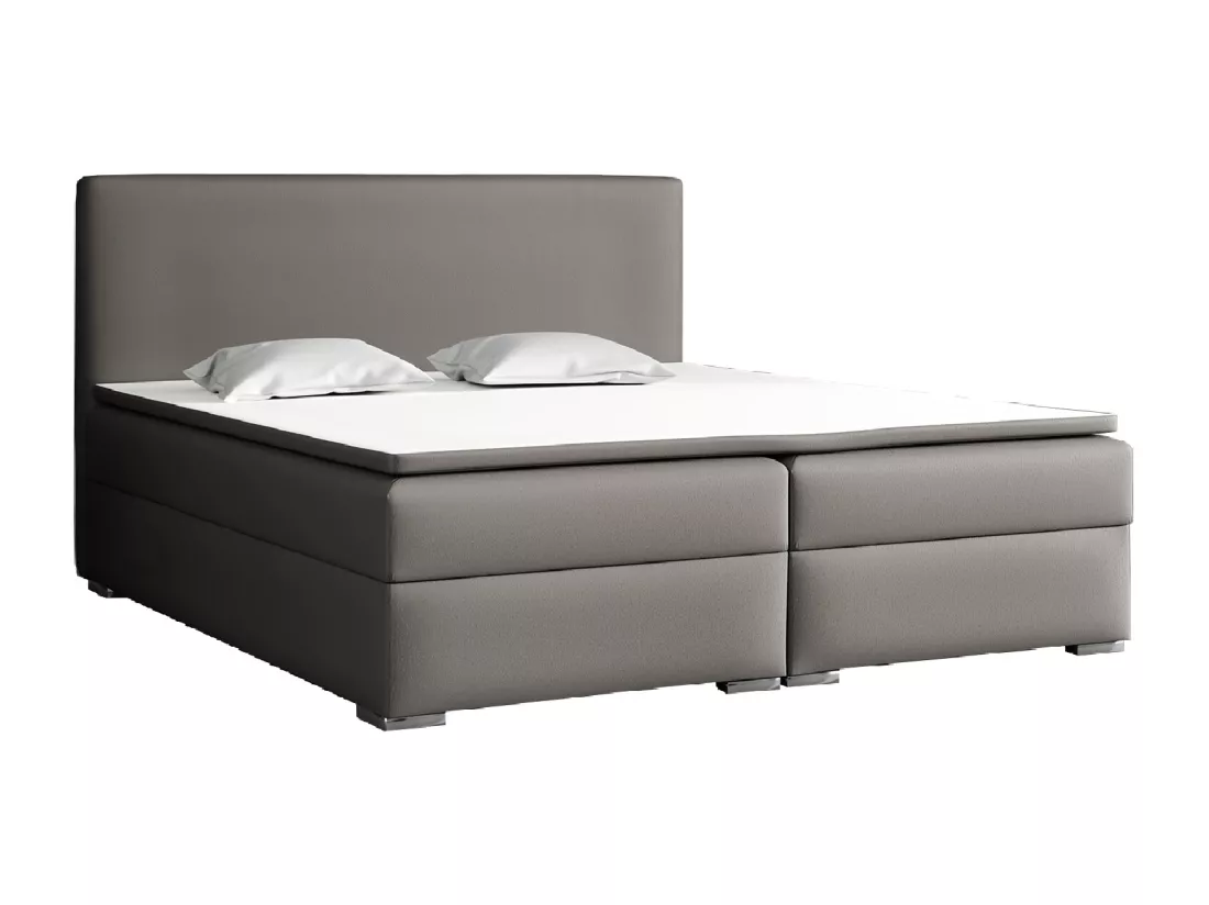 LIT BOXSPRING avec surmatelas Soler 180x200 cm, Soft 29 (Gris)