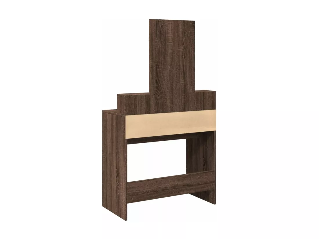 Coiffeuse avec miroir chêne marron 80x41x144,5 cm