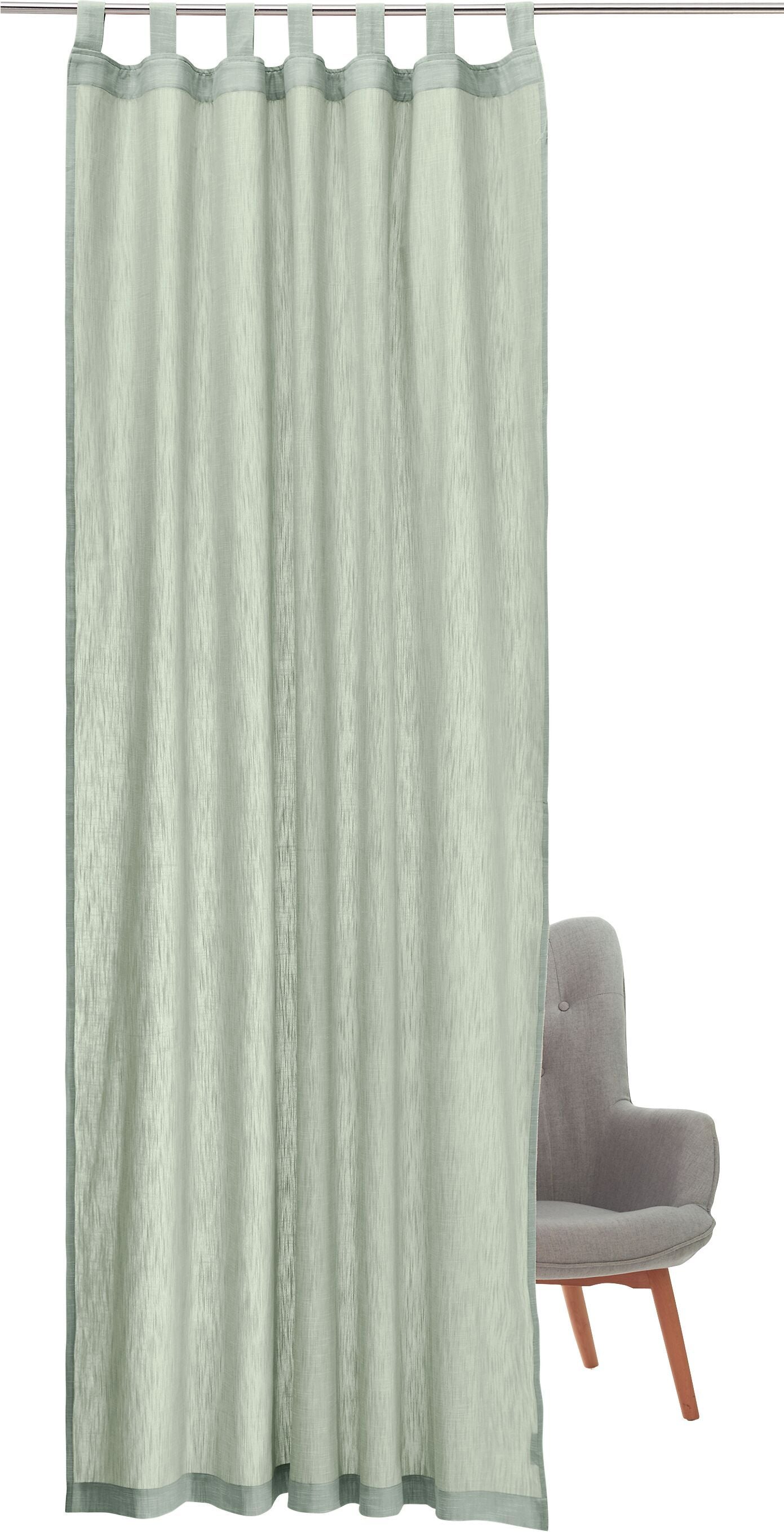 TIAGO Fertigvorhang blickdicht - Hellgrün / B: 150.0 cm x H: 260.0 cm