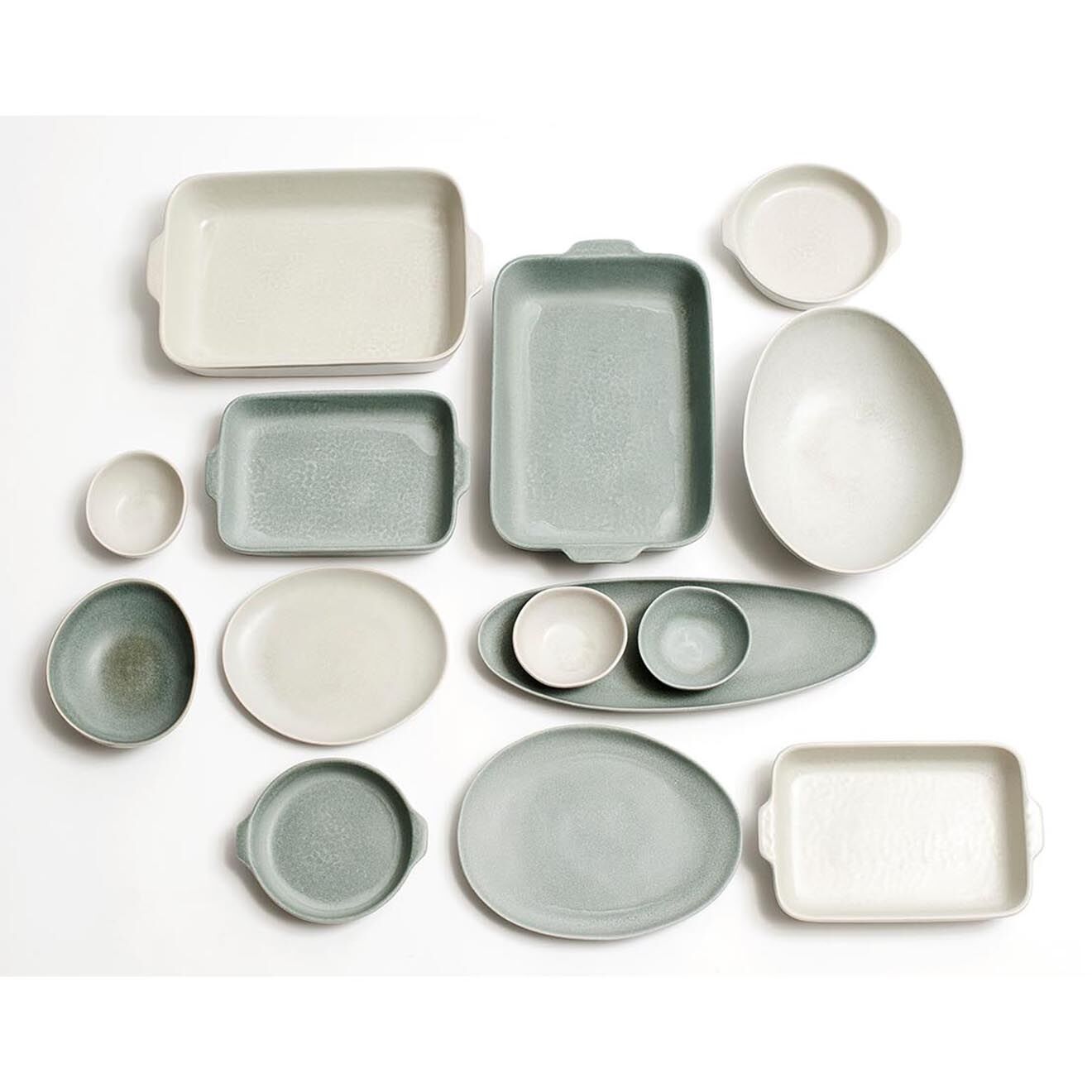 Pomax Saladier en Grès Galet gris beige - 27x21x9 cm