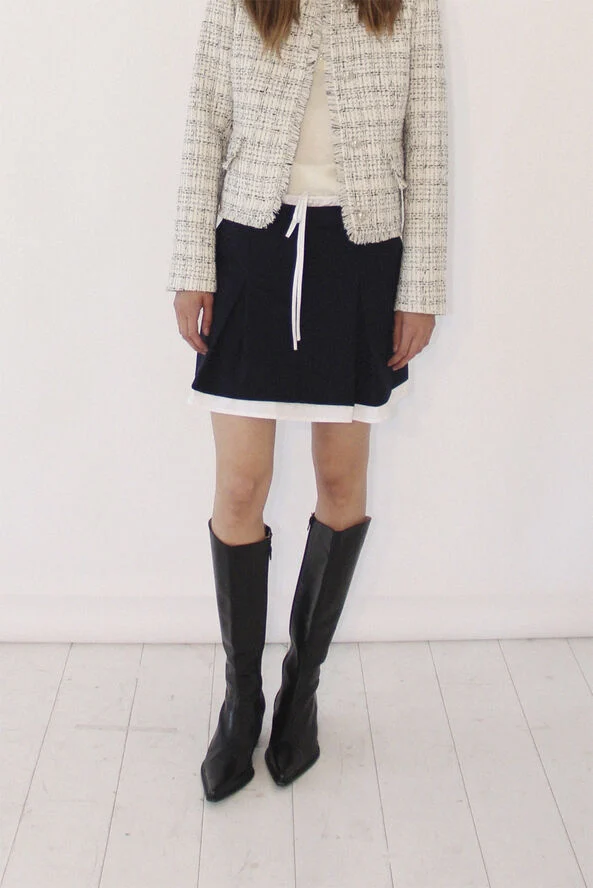 Designers Remix Scott Contrast Skirt Dark blue