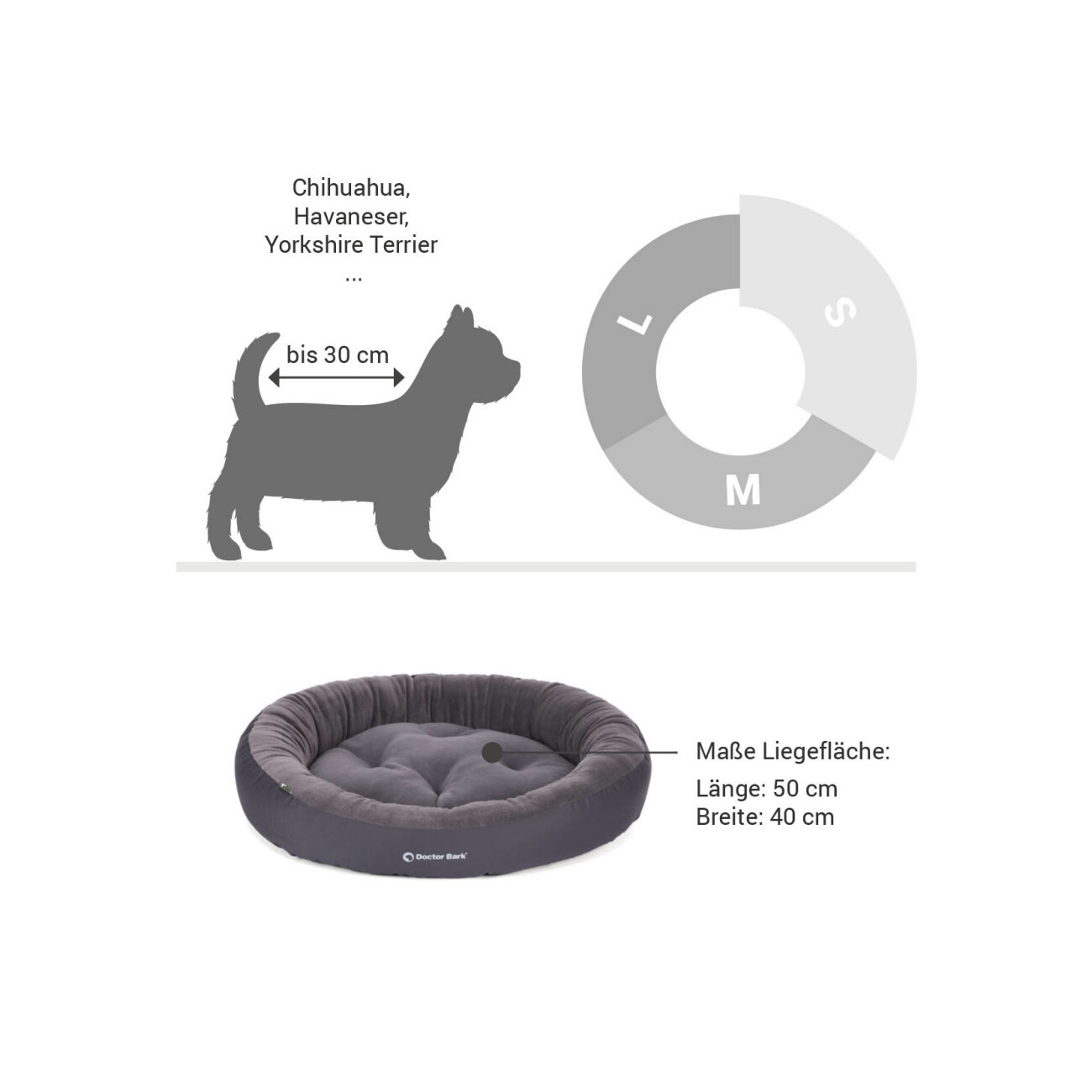 Doctor Bark Hundenest GreenLabel grau S