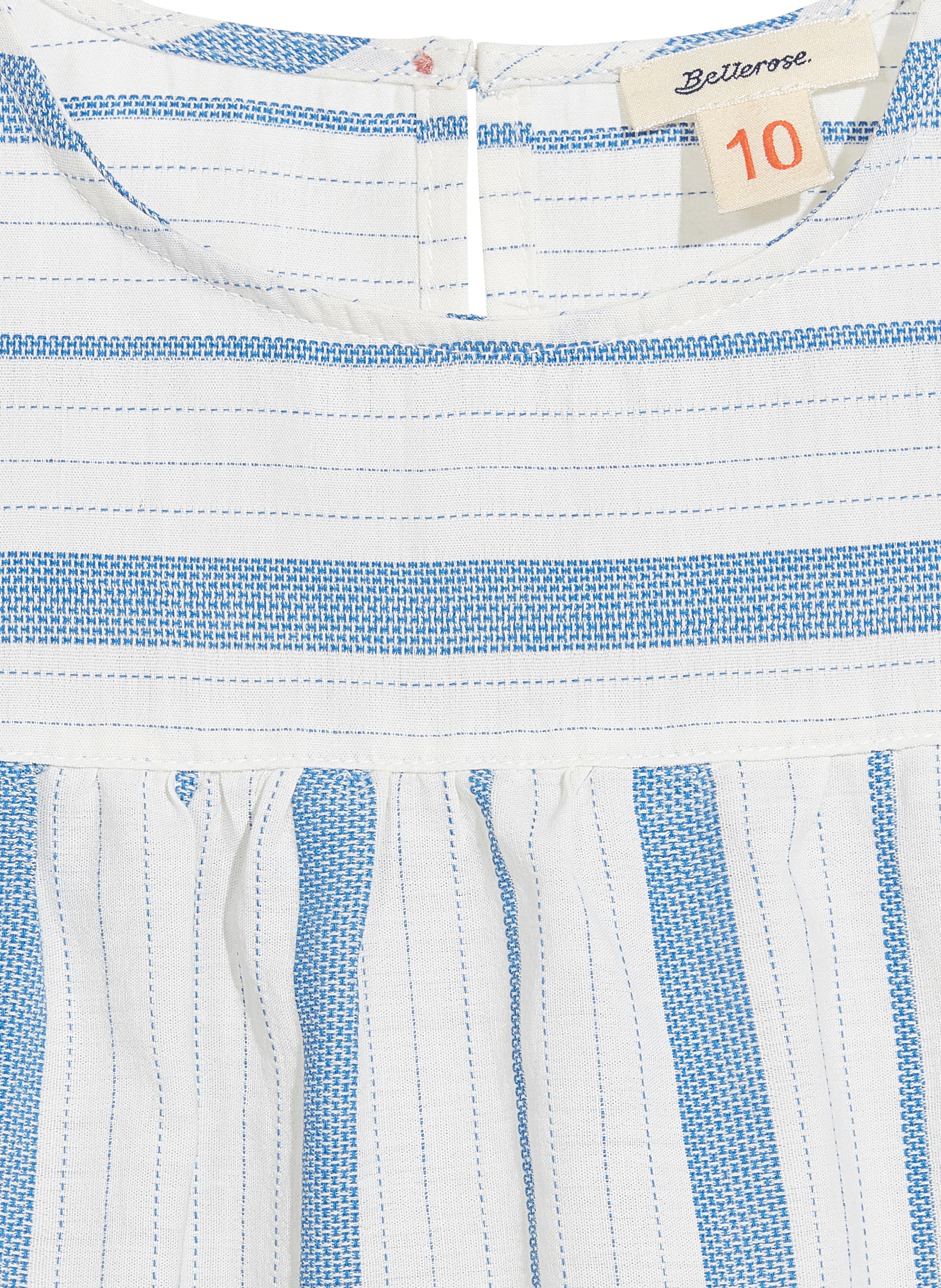 PEPPERS - Blouse col rond en coton | Bleu