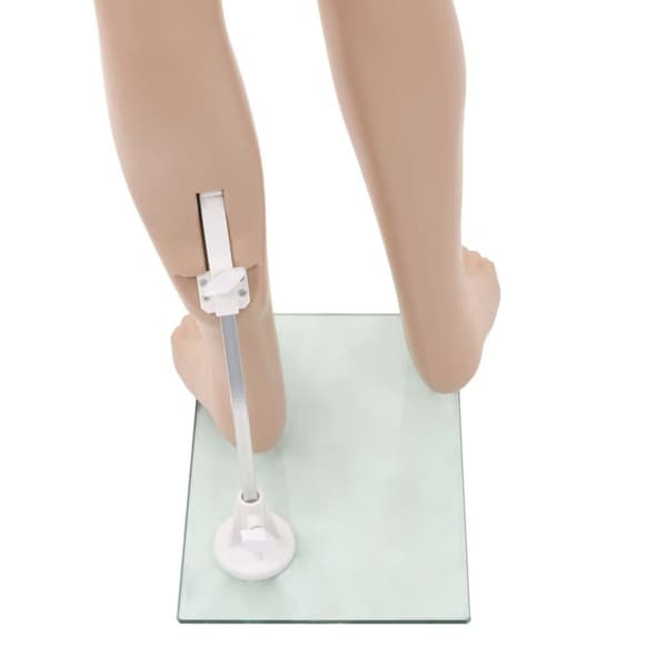 vidaXL Full-body barneutstillingsdukke med glassbase beige 140 cm