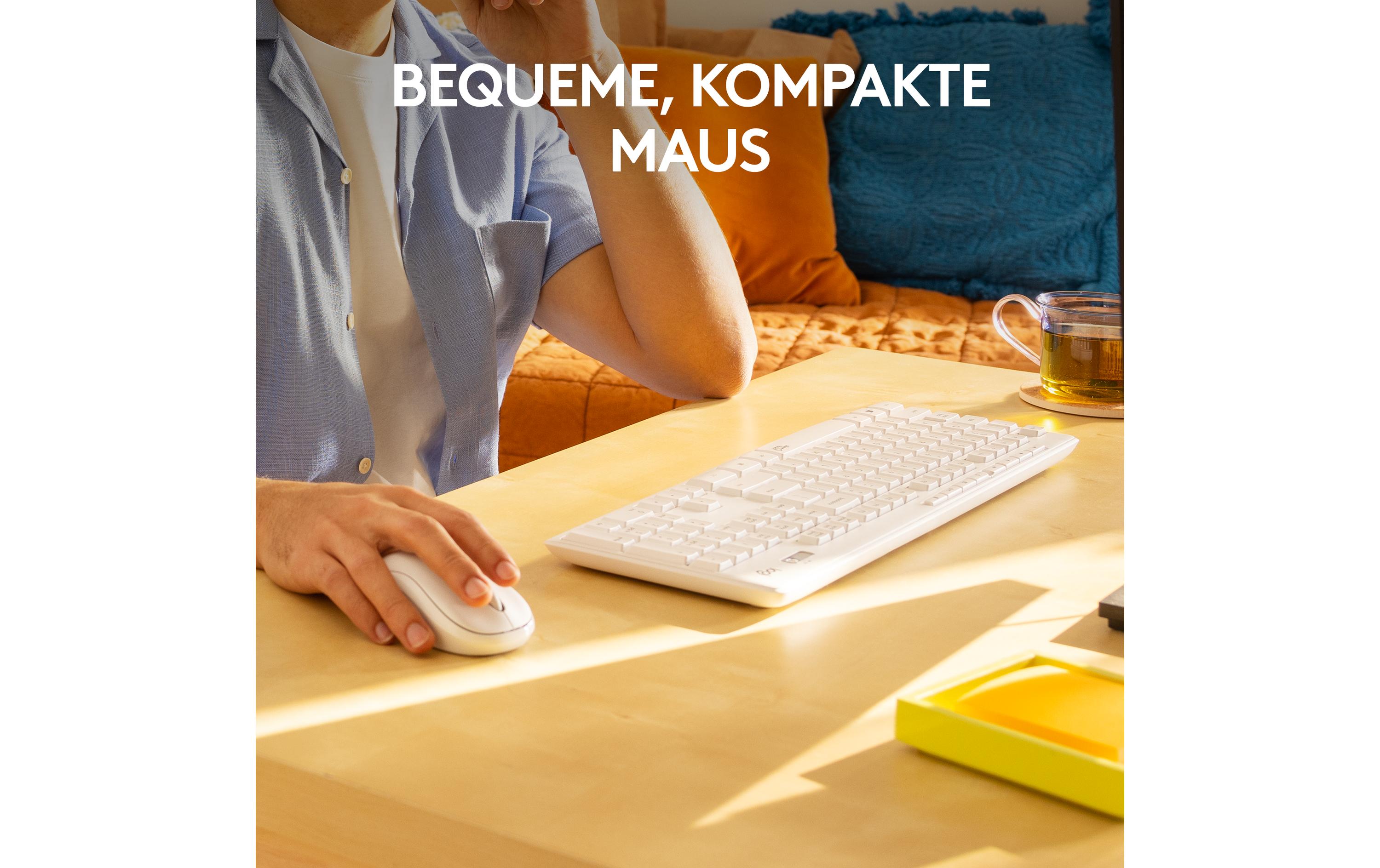 Tastatur-Maus-Set MK295 White CH-LayoutKabelloses Tastatur-Maus-Set
