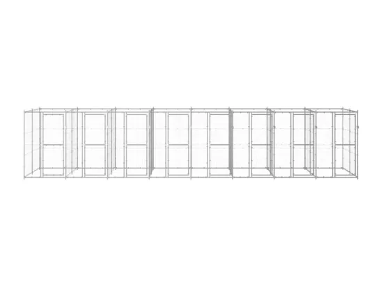 Chenil extérieur cage enclos 880 x 220 x 180 cm 02_0000411