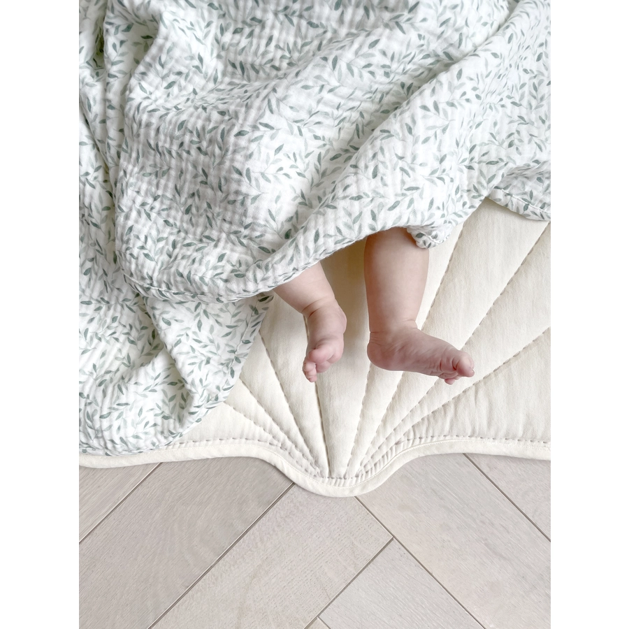 Cam Cam® COPENHAGEN Musselin Babydecke Green Leaves