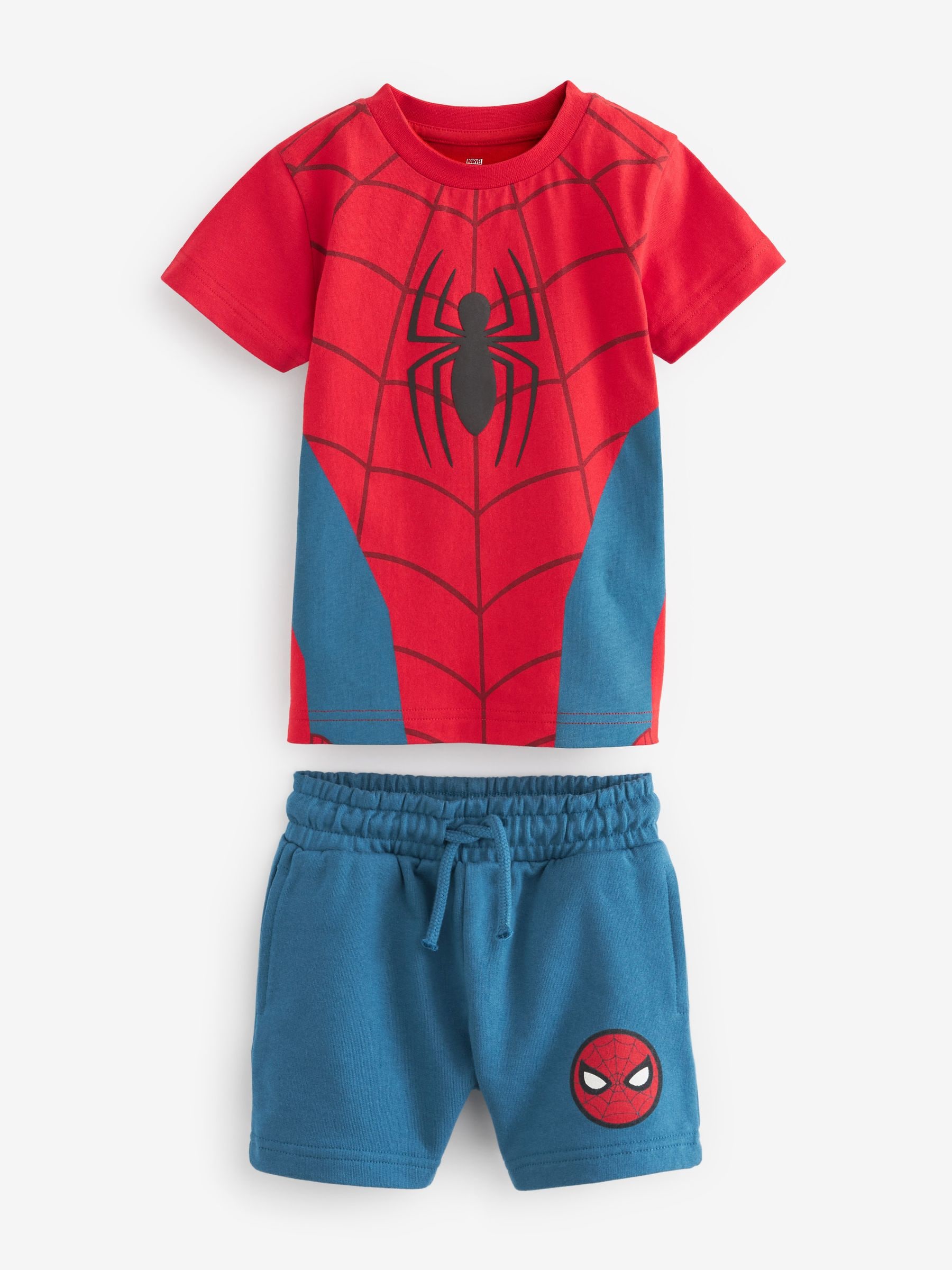 Rood/blauw - Spider-Man T-shirt en shorts set (3mnd -8jr)
