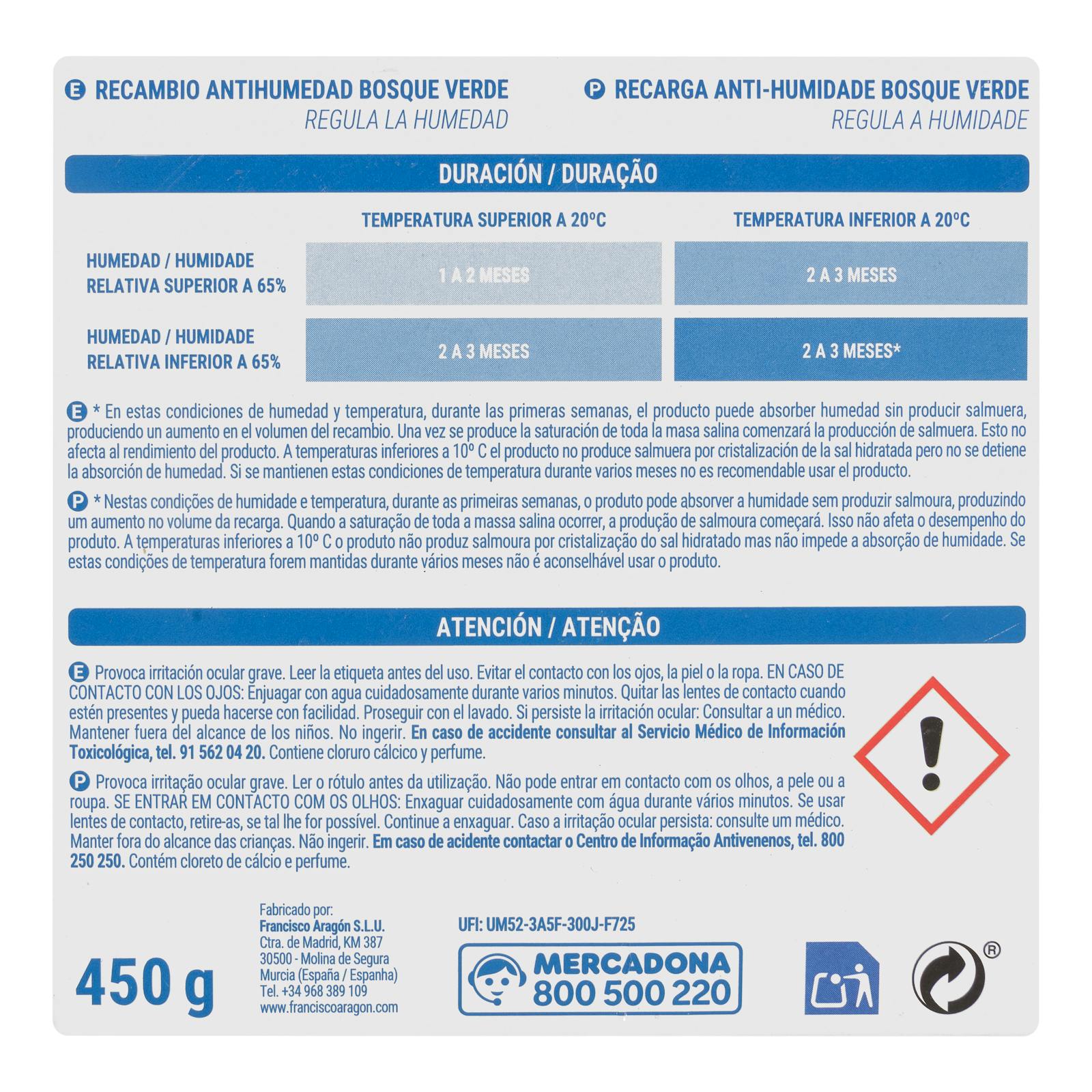 Recharge anti-humidité aux arômes d'agrumes Bosque Verde