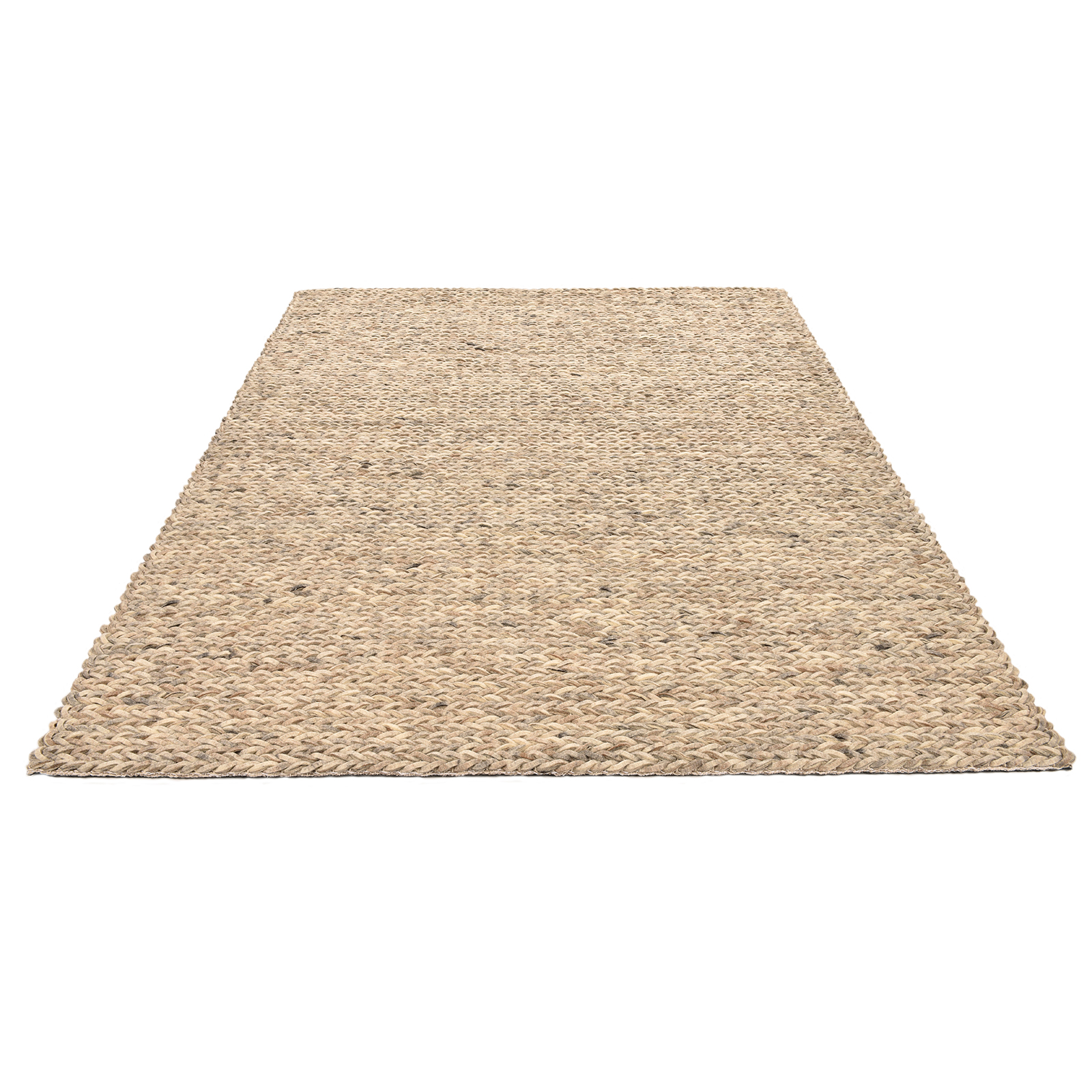 Teppich ARLBERG - natur beige - handgewebt - 70x140 cm