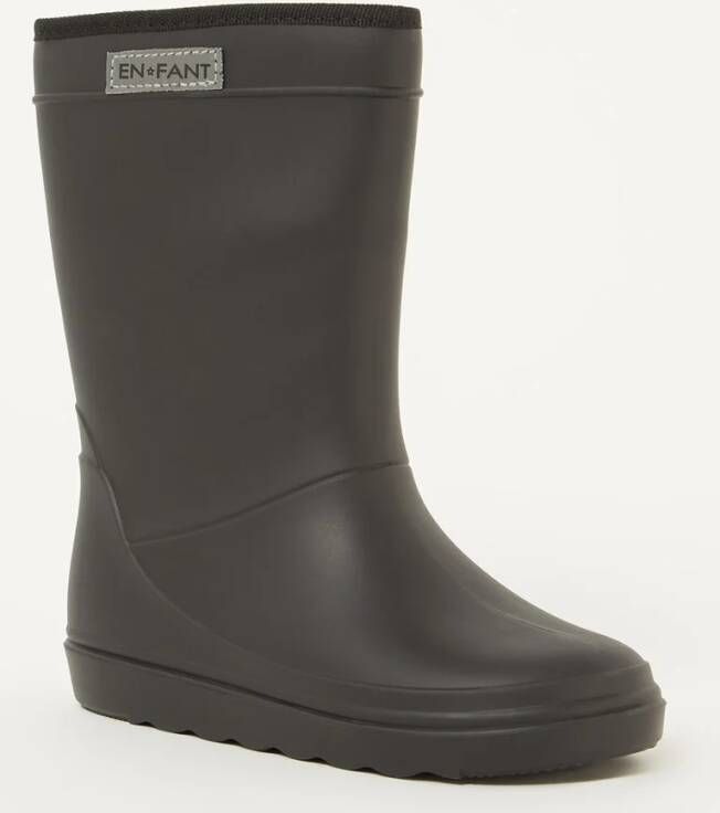 Enfant Zwarte Regenlaarzen Thermo Boot