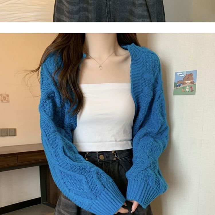 MIKIGA - Open kabelgebreide cardigan
