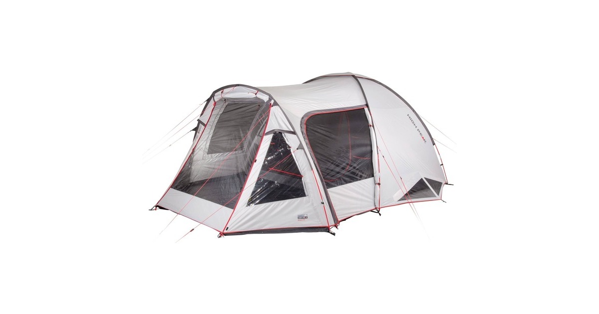 High PeakAmora 5.0 tent  (Lichtgrijs/rood)