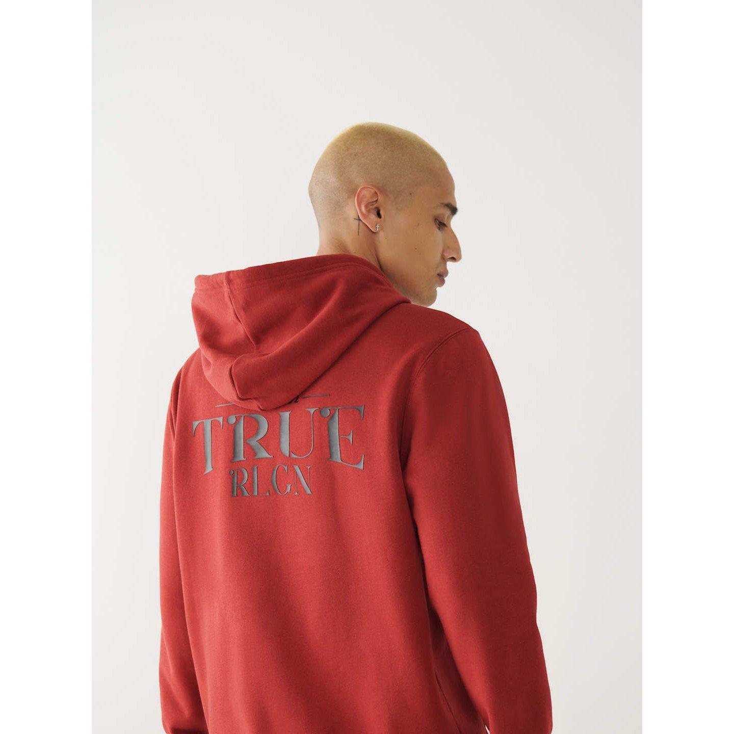 True Religion TR Logo Zipped Hoodie Mens