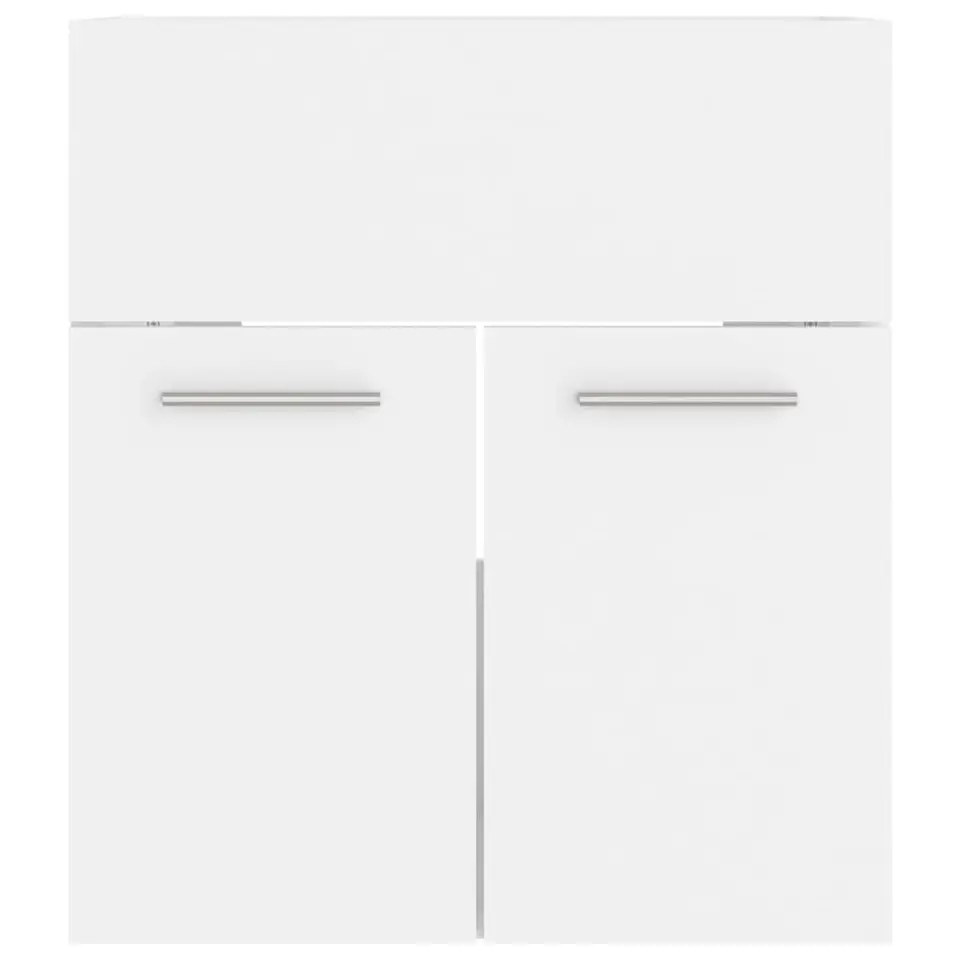 vidaXL - Wastafelkast - Wit - Bewerkt hout - 41 x 38.5 x 46 cm