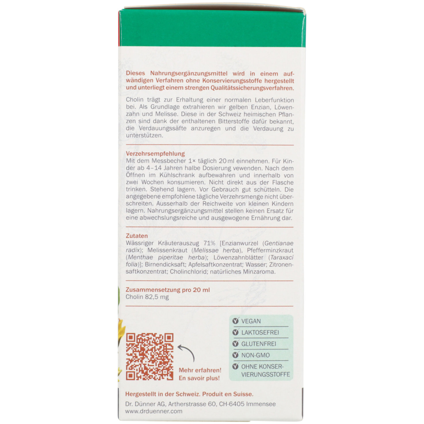 Dr.Dünner Gelber Enzian Saft