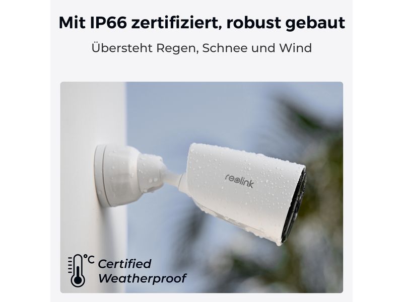 Reolink Netzwerkkamera B340 Weiss 5MP Standalone Dual-Band WiFi Solar/Akku Sicherheitskamera mit Farbnachtsicht