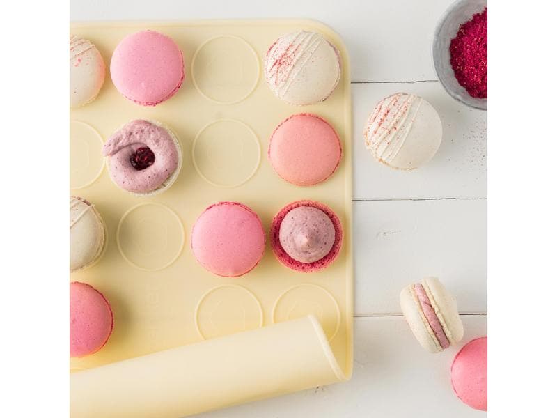 Zenker Backmatte Sweet Sensation 1 Stück Backunterlage aus Silikon für Macarons
