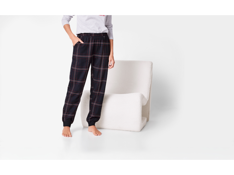 Flanellen dames pyjamabroek