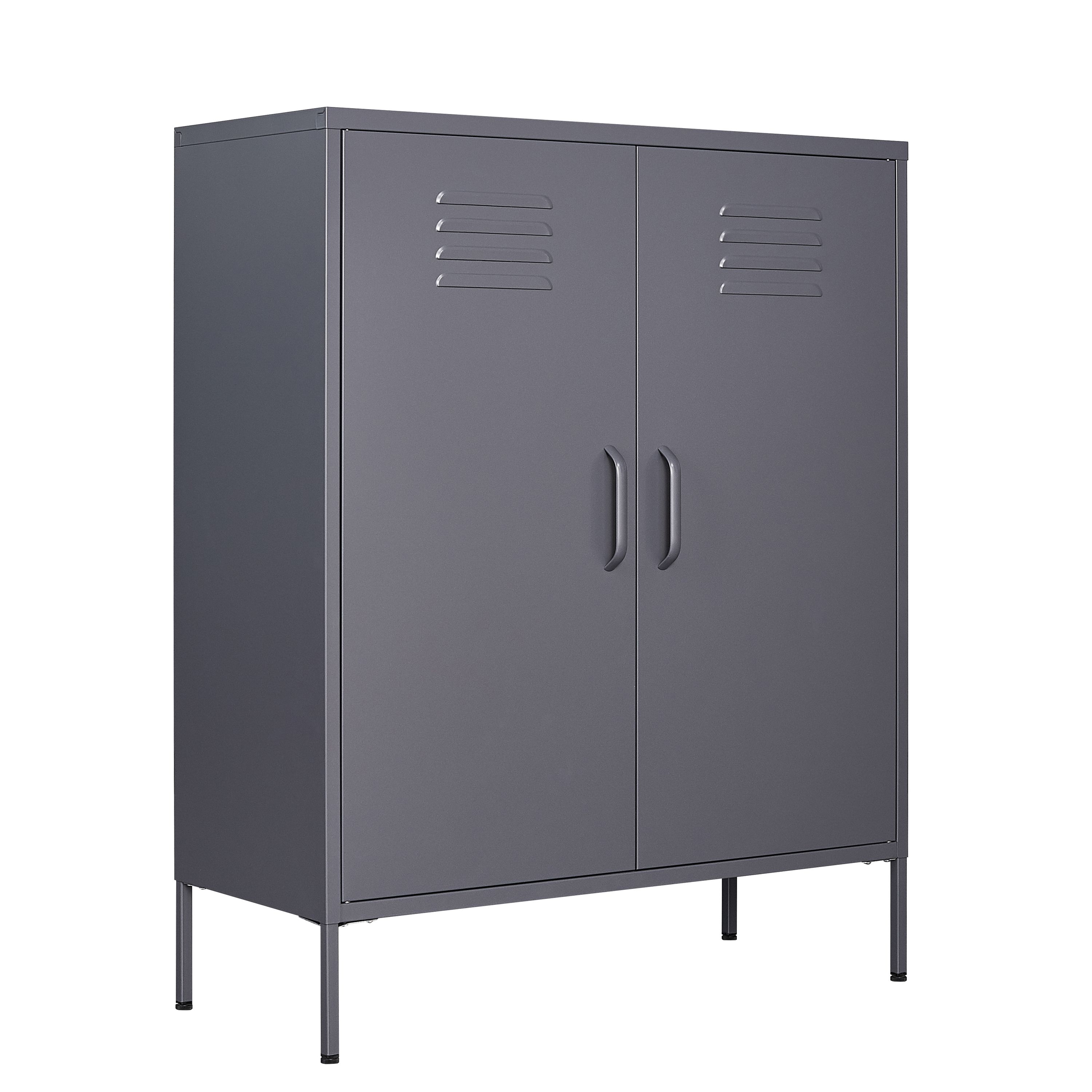 Kommode Metall KLAUS 80 x 101 cm anthrazit