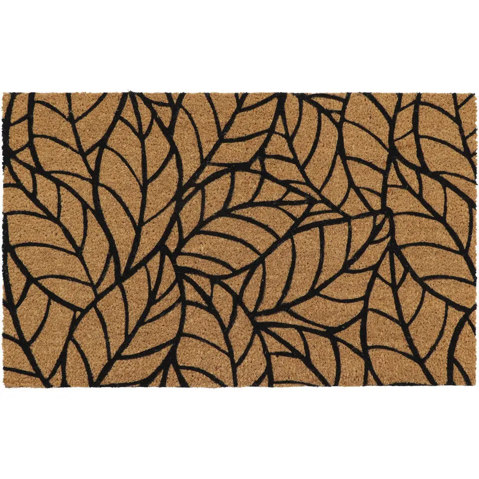 Luance Deurmat - anti slip - rechthoek - bladeren - 75 x 45 cm