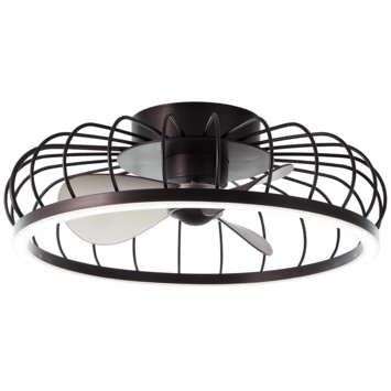 Brilliant plafondventilator Arezzo met lamp 36W zwart