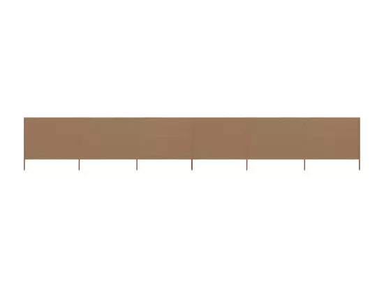 Paravent 6 panneaux Tissu 800 x 80 cm Taupe