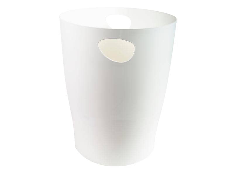 Exacompta Papierkorb Ecobin 15 l, Weiss Umweltfreundlich hergestellter Abfalleimer