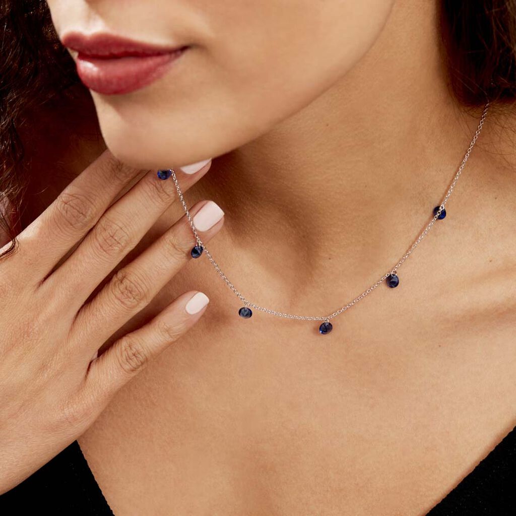 Collier Lidiwine Argent Blanc Oxyde
