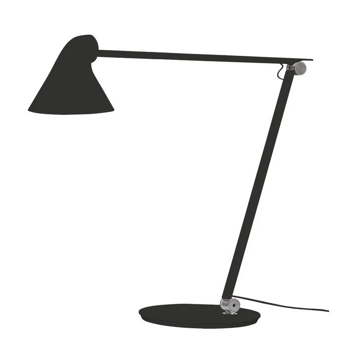 Louis Poulsen - NJP LED Tischleuchte mit Standfuss, schwarz