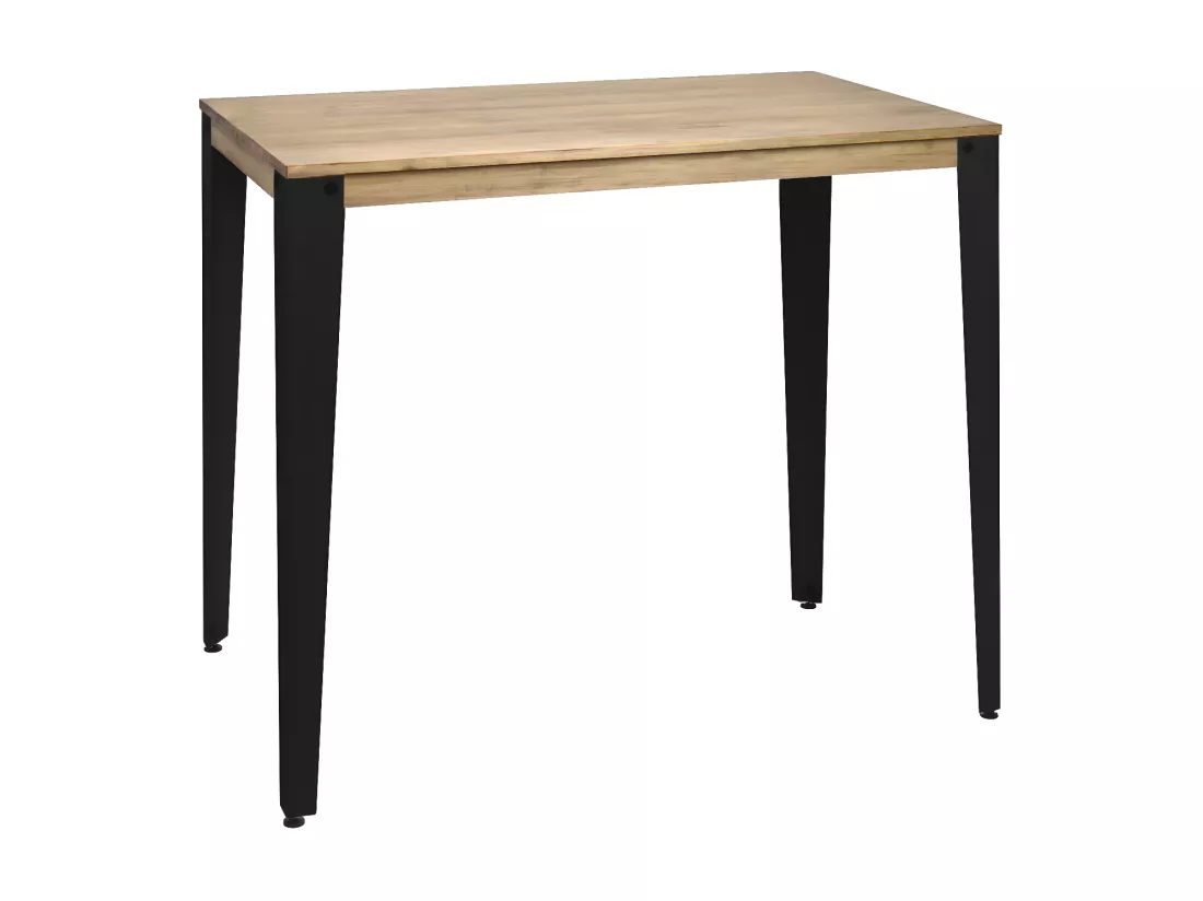 Table Mange debout Lunds 80X140x110cm Noir-Vieilli. Box Furniture