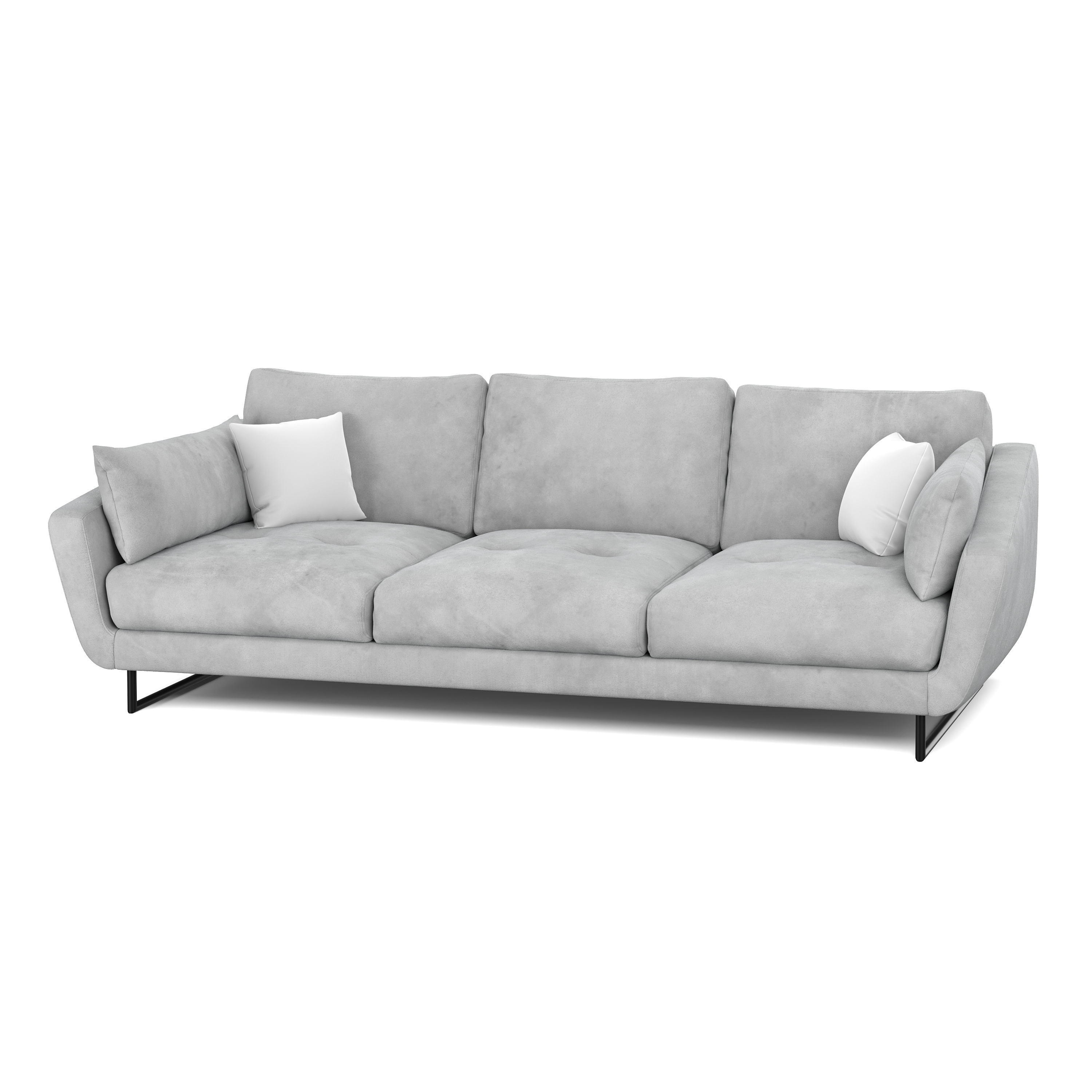 Sofa Samt DIYA hellgrau