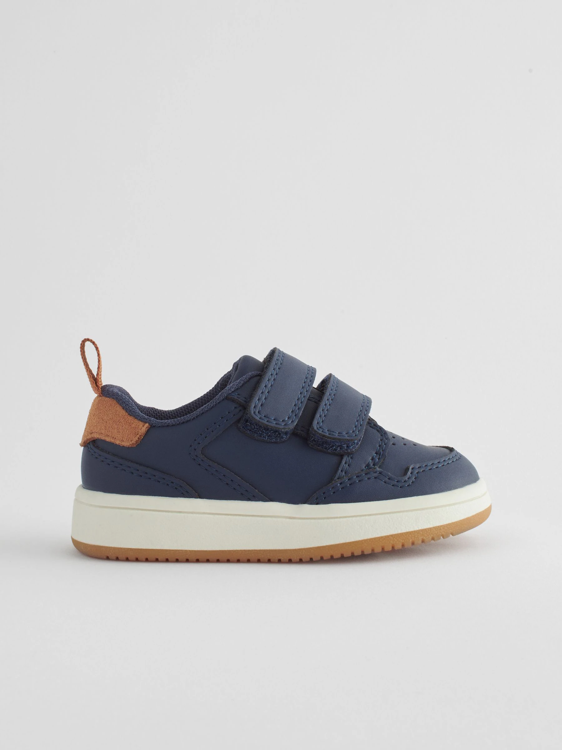 Marineblauw - Baby Touch Fastening Leather First Walker Shoes