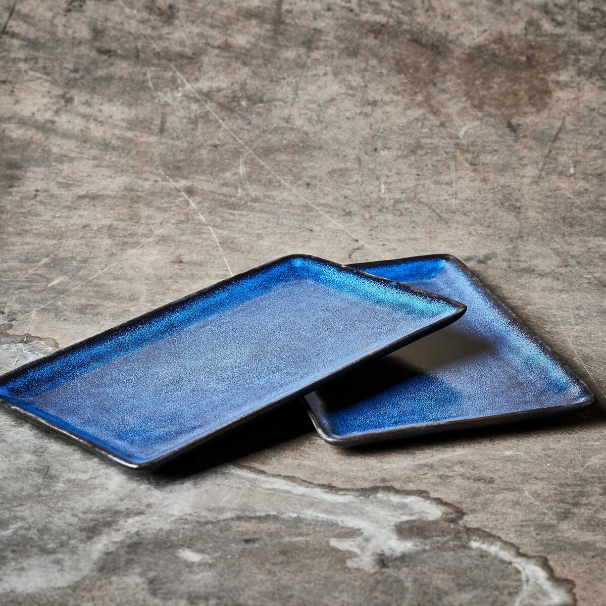 Tallerken Rektangulær 23,5 x 15 cm Midnight Blue