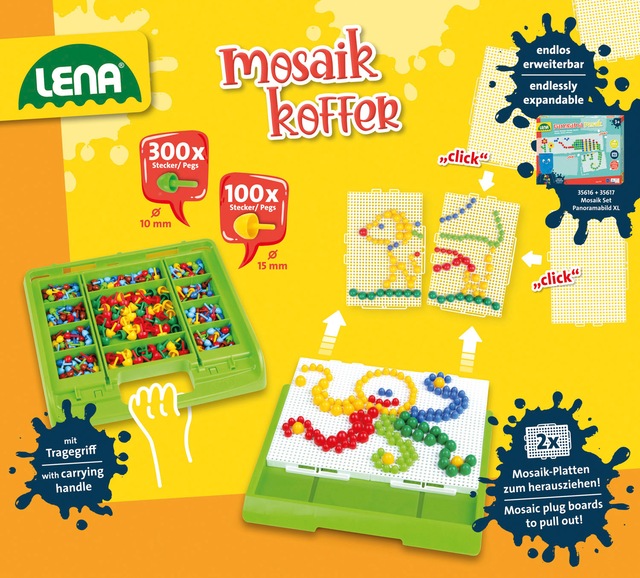 Lena® Kreativset »Mosaik-Koffer color« Made in Europe