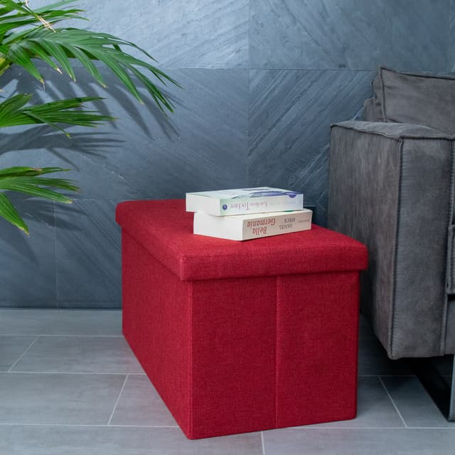Sammenklappelig Skammel 76x38x38 cm Taburet (rød)