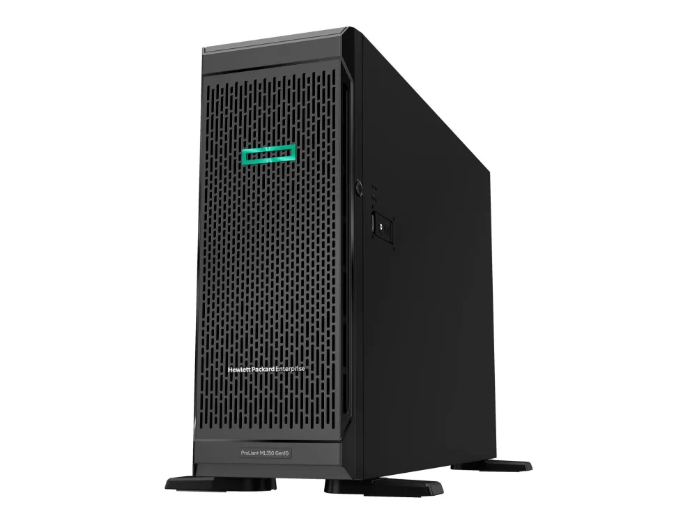 HPE ProLiant ML350 Gen10 Base - Server - tower 4U - 2-vejs - 1 x Xeon Silver 4208 / op til 3.2 GHz - RAM 16 GB - SATA/SAS - hot-swap 2.5