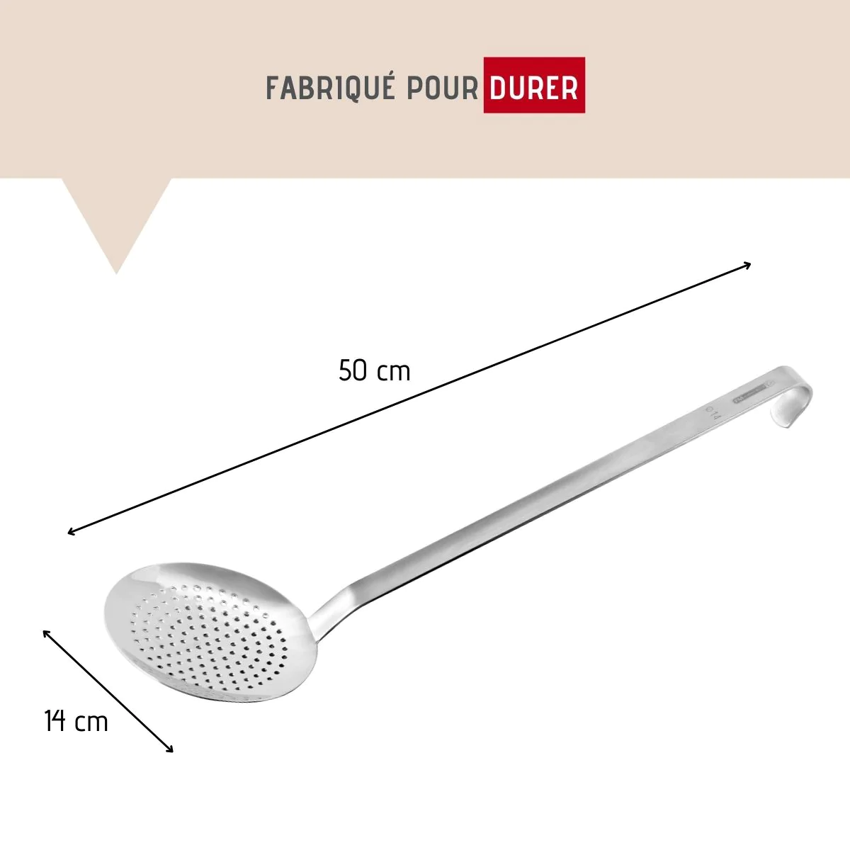 Ecumoire de cuisine inox 50 cm l Divers FM Professional